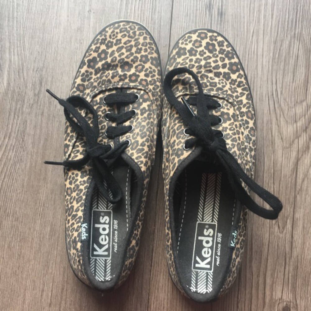 Cheetah and flower print Keds shoes
